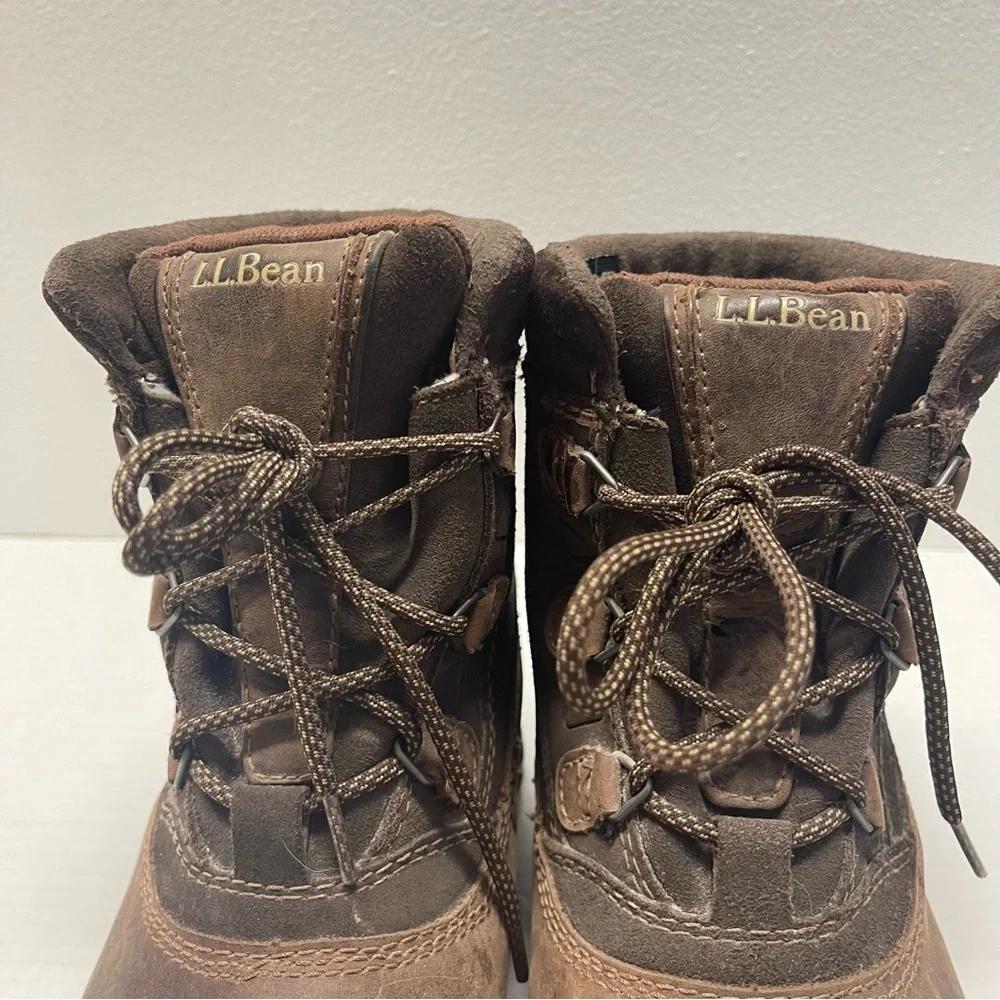 L.L Bean Tek 2.5 Suede Leather Boots Primaloft Lace Up Brown Sz 7